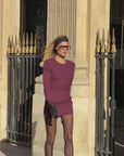 Solene Dress Burgundy